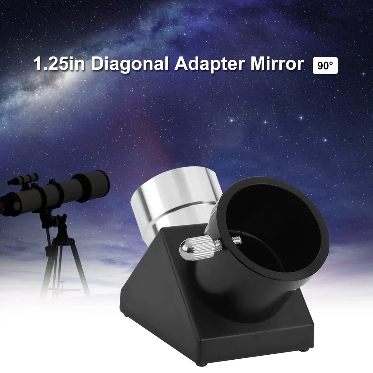 Espejo Cenital De 1,25 Pulgadas, Adaptador Diagonal De 90 Grados, Prisma De Imagen Invertida De Espejo, Espejo Diagonal, Espejo Cenital De Telescopio, Espejo De Maquillaje, para Telescopio