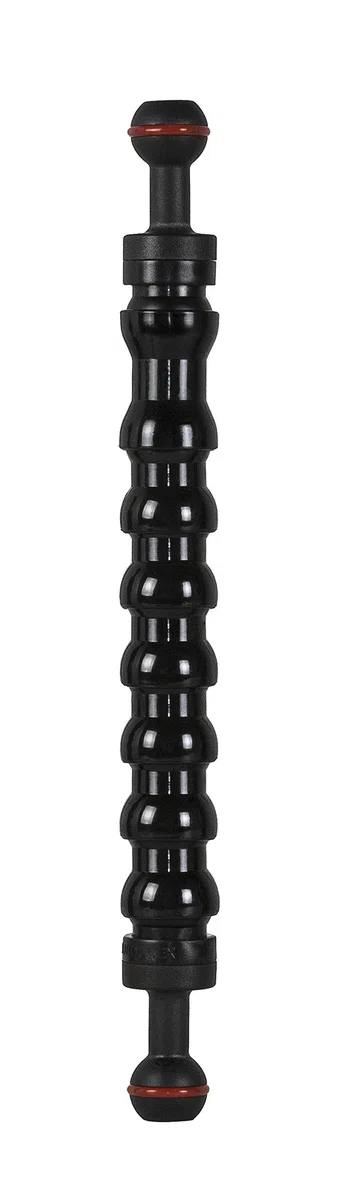 Brazo Flexible 6 Segmentos Doble Bola 25 mm Lung 30 cm para Conexiones de Flashes o focos subacuáticos FLEX-ARM 50003BK