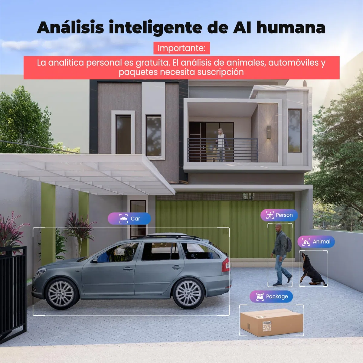 Codnida Camara de Bombilla Vigilancia WiFi Exterior/Interior 2K, PTZ 360 Grados IP Camaras Domicilio con 24/7 Grabación Continua, Visión Nocturna Inteligente en Color, Detección de Movimiento