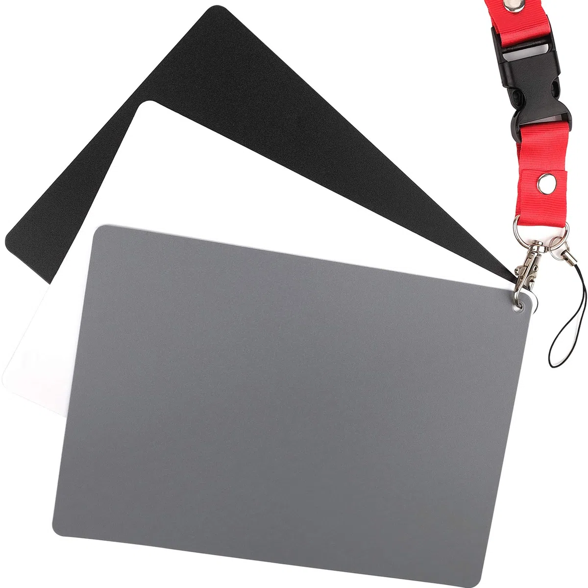ChromLives Tarjeta de Balance de Blancos, Tarjeta Gris con 18% de exposición fotográfica, Tarjeta Blanca Gris de 5.3 x 7.3 Pulgadas para Video DSLR y fotografía de película