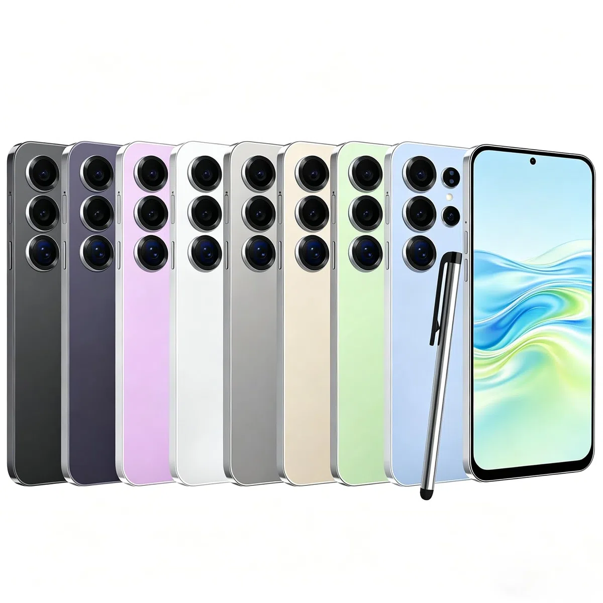 S25Ultra-Black 4G Smartphone Desbloqueado Android 12.0 6.6'' HD+ 4GB 32GB ROM 256GB SD Dual SIM Cámara Dual ID Cara WiFi GPS OTG
