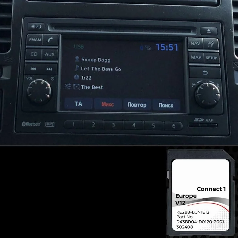 Tarjeta SD Navegación GPS Europa 2022 V12 - Database Q3.2020 - D43BD04-D0120-2001 compatible con Nissan Connect 1