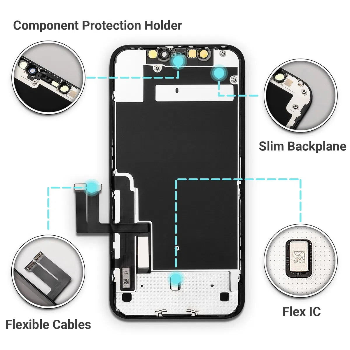 Pantalla LCD para iPhone 11 Reemplazo Negro, 6,1 Pulgadas 3D Táctil Display y Digitalizador con Herramientas de Reparación, Sello Impermeable y Vidrio Templado