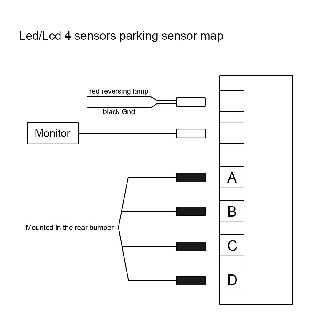 Sistema de sensor de aparcamiento de 4 sensores con alarma audible y resistente al agua, asistente de coche trasero (plateado)