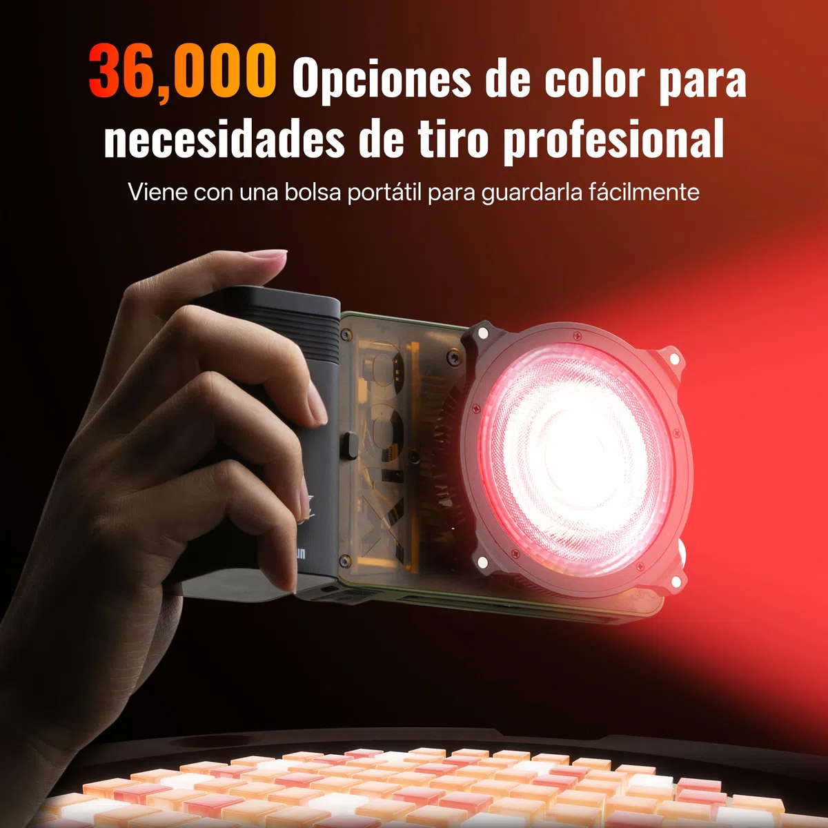 ZHIYUN Mini Reflector de Lente(Montura ZY), Modificador de Luz Ajustable, Aumento de Brillo de 5X, Adecuado para X100RGB, X100Bi-Color, CX100, X60,CX50 Iluminación de Salida Continua Fotografía, 99g