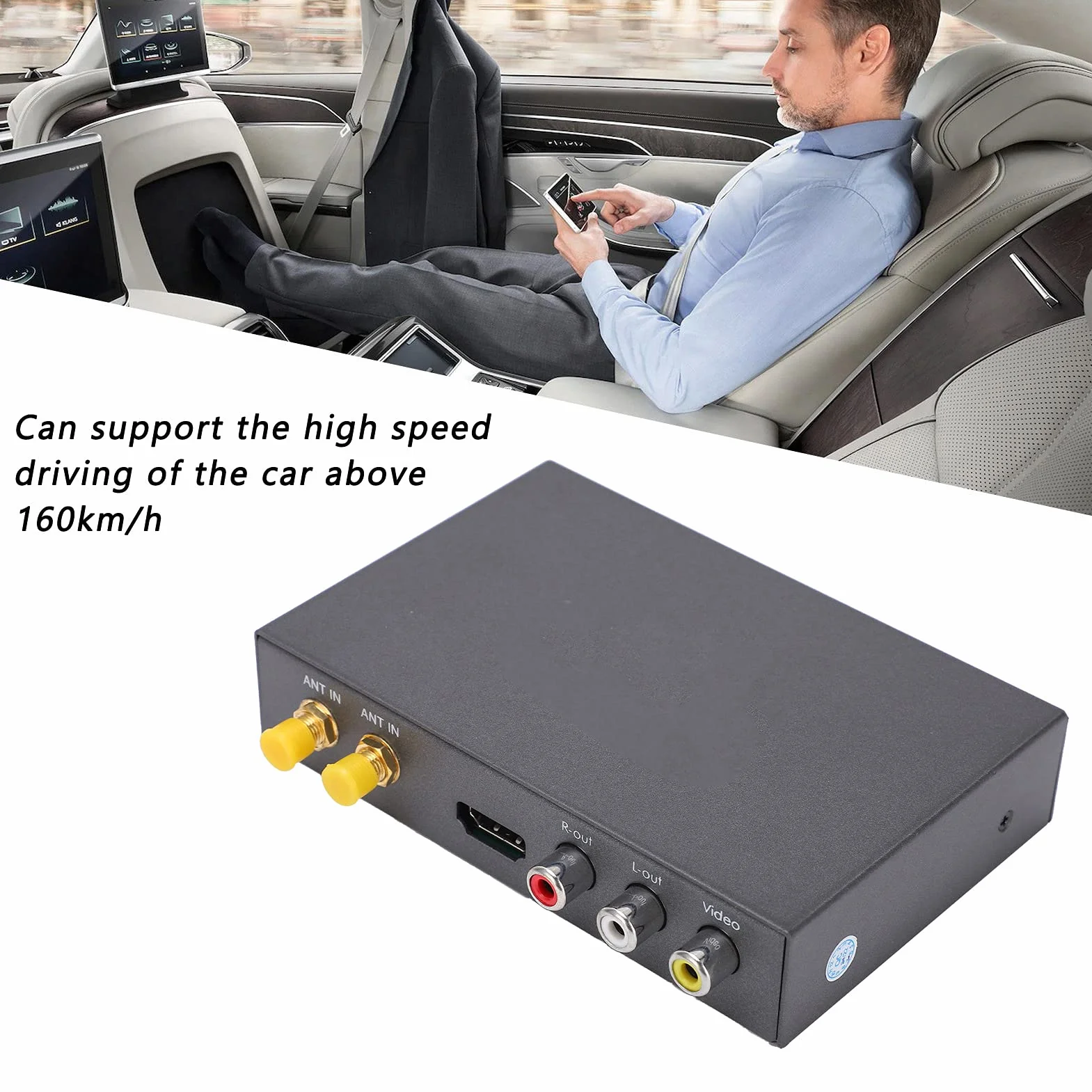 Sintonizador de TV Digital para Coche MPEG-4 H.264 Receptor de TV de Señal Digital de Alta Definición Receptor de Caja de TV Móvil