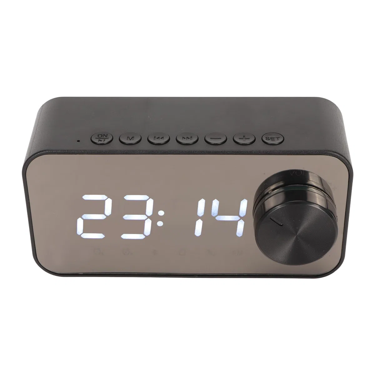 Radio Despertador Bluetooth, Reloj Digital con Alarma Dual, Radio FM, Altavoz Incorporado, Pantalla de Temperatura