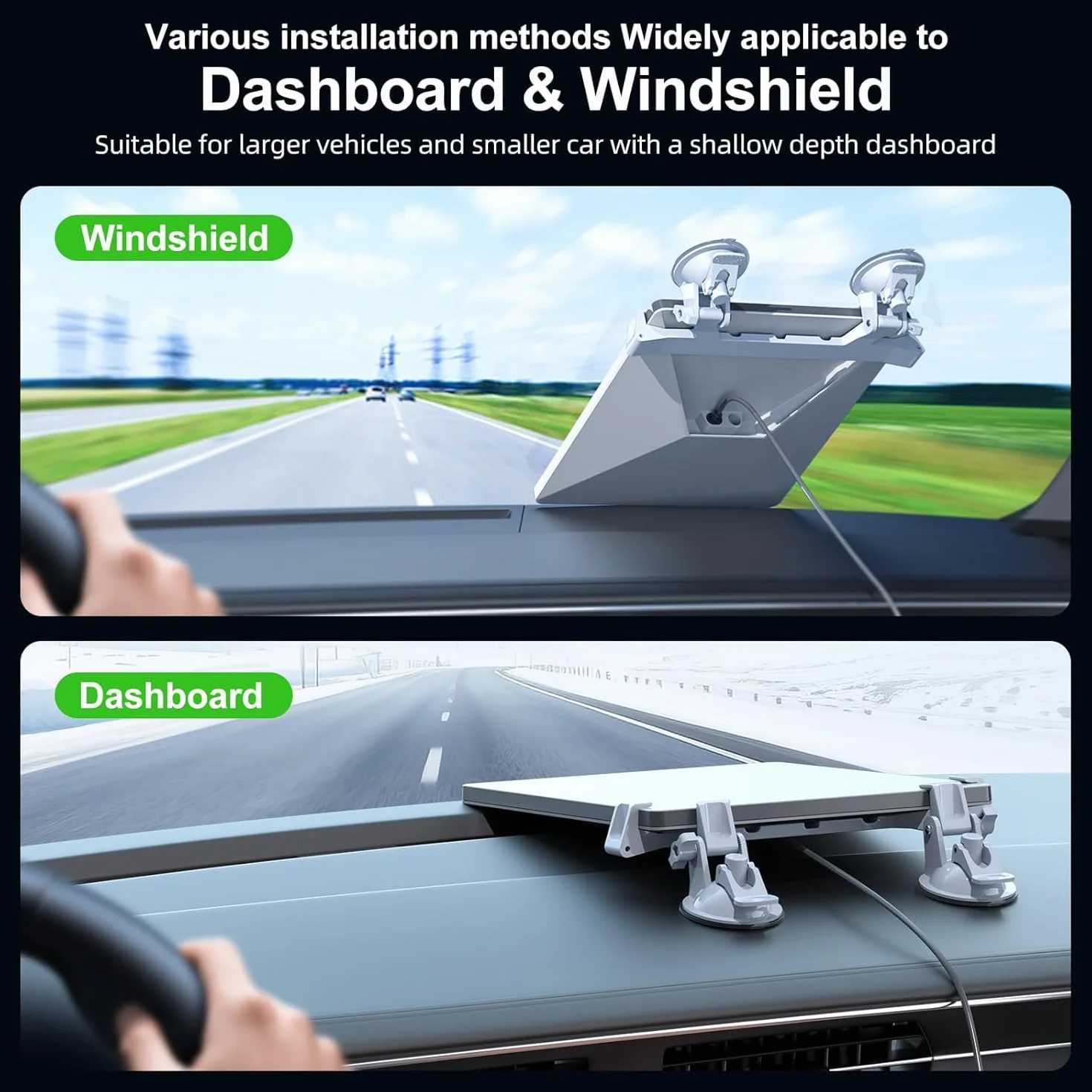 para Starlink Mini Soporte de Coche para Salpicadero y Parabrisas - Kit de Montaje con Ventosa para Configuración Estable de Starlink Mini Mientras Conduces, Compatible con la Mayoría de