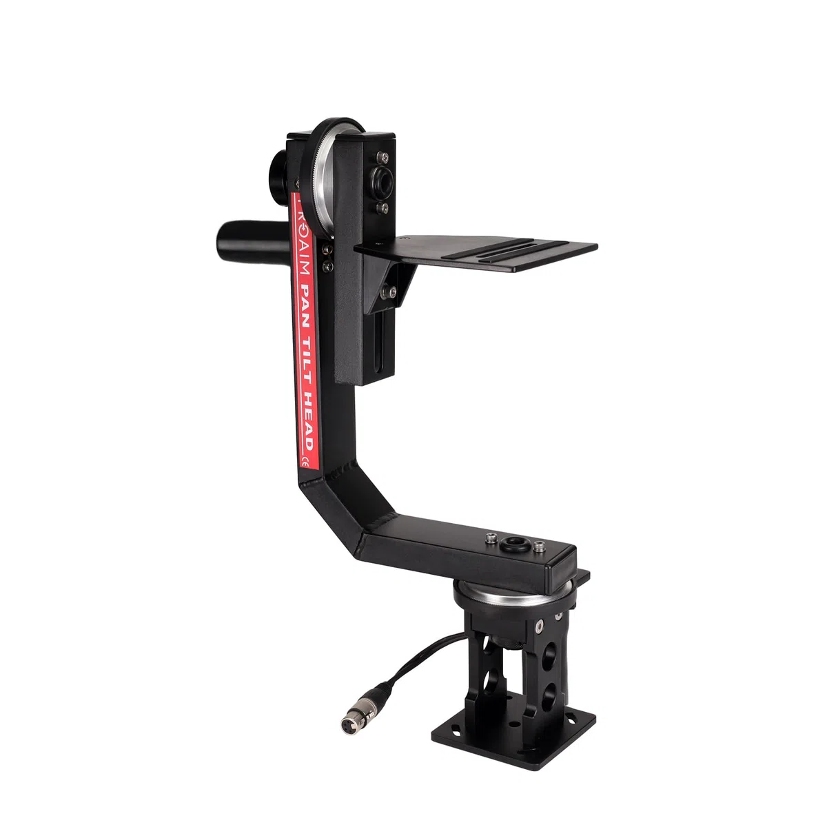 Cabezal PROAIM 2 Ejes 360° Pan-Tilt con Joystick 12V para jib, 7.5 kg | Cabezal de aluminio CNC con motores DC sin escobillas, 6–51°/s, control de amortiguación, cable de 15 m, altura máx. 26"