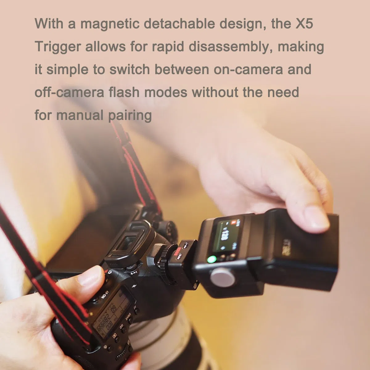 Godox X5N HSS - Disparador de flash inalámbrico TTL para cámaras Nikon, zapata magnética compatible con flash de cámara Godox iT32