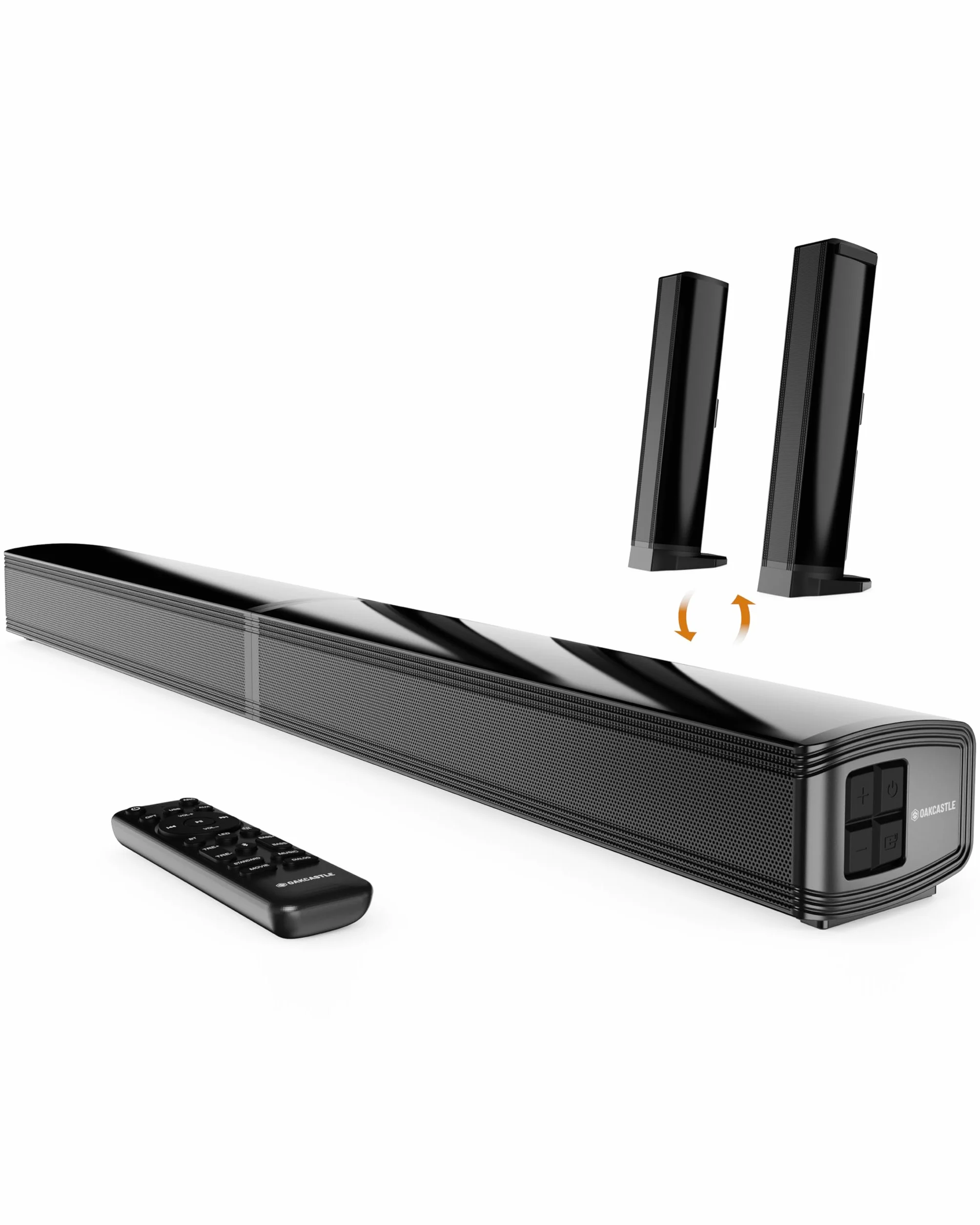 Oakcastle SB80 Barra de Sonido 200W 2.1 Canales Bluetooth 5.3 HDMI ARC Óptica AUX USB Soundbar