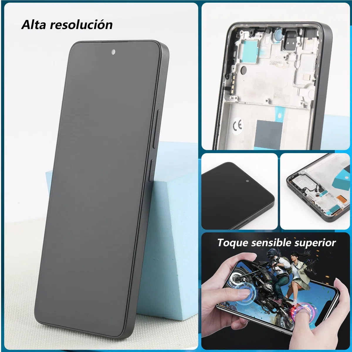RongZy Pantalla para Xiaomi Redmi Note 13 4G 23124RA7EO LCD Reemplazo de Pantalla LCD para Xiaomi Redmi Note 13 4G LCD Digitizer Pantalla táctil Montaje Reemplazo con Herramientas (Negro con Marco)