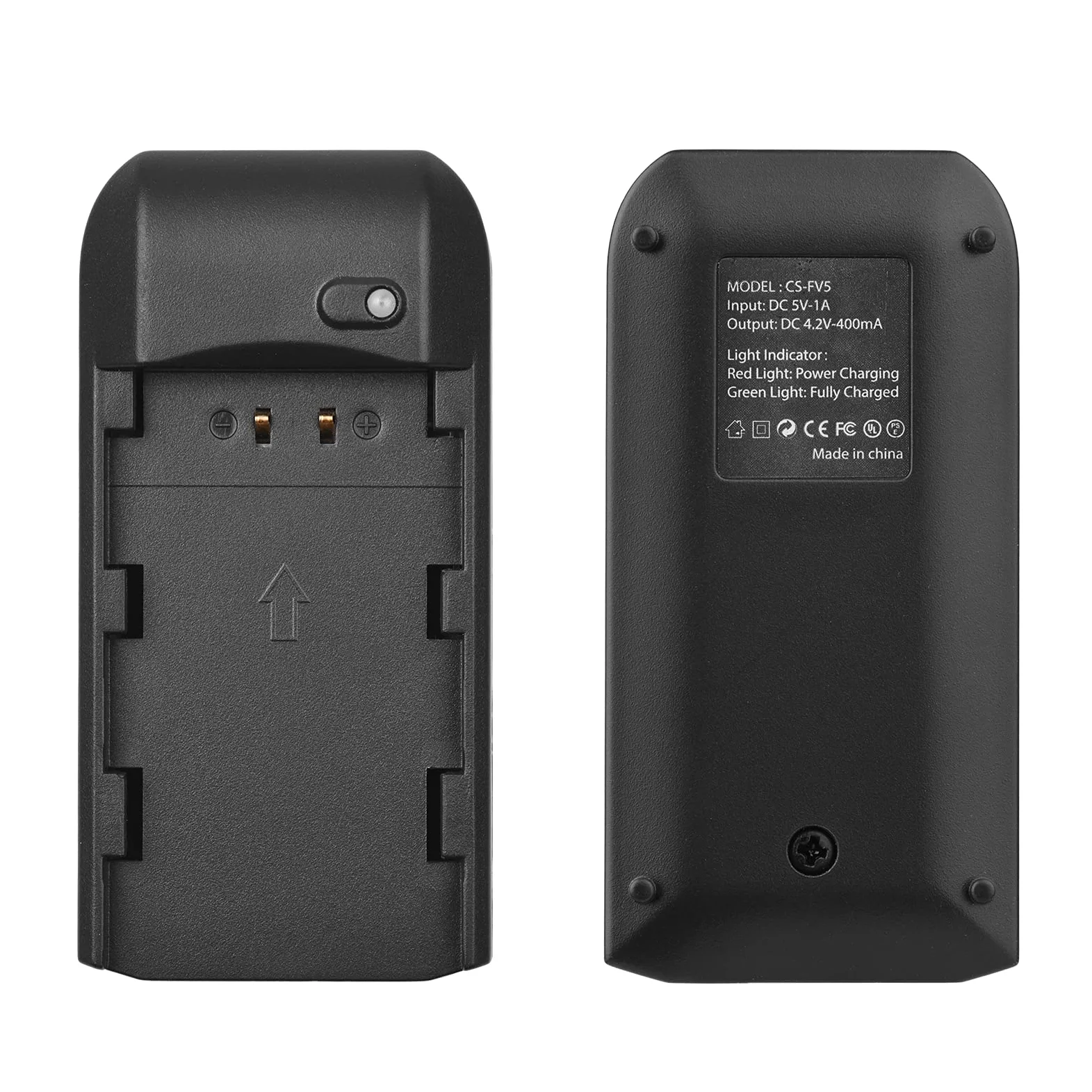 Andoer Cargador de batería NP-FV5 con luz indicadora LED + 2 baterías NP-FV5 Plus 3.7V 1000mAh con Cable de Carga USB
