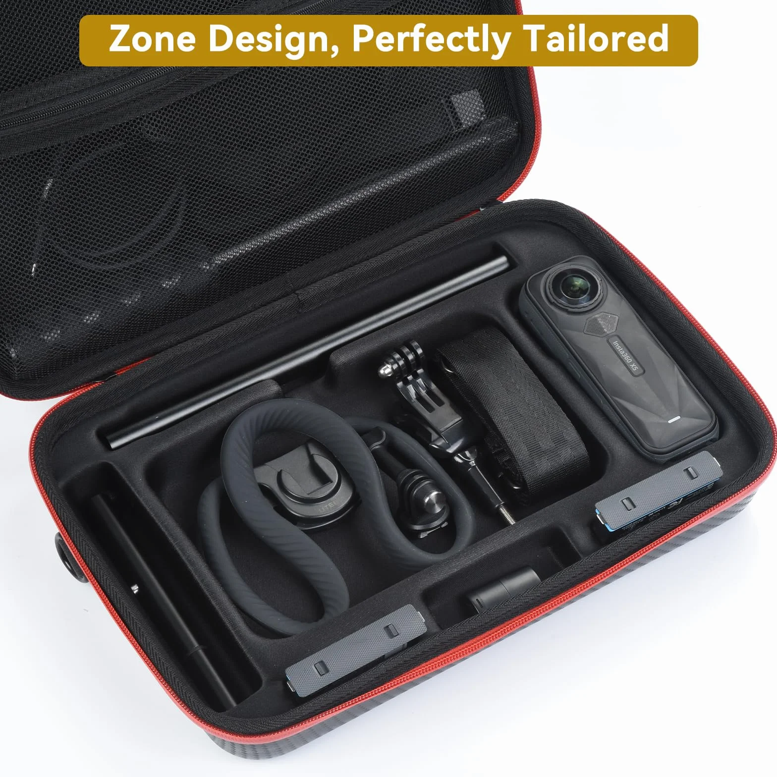 UTEBIT Funda de Transporte para Insta360 X5 Cámara de Acción, Bolsa de Impermeable Portátil con Correa para el Hombro, Accesorios para Insta360 X5