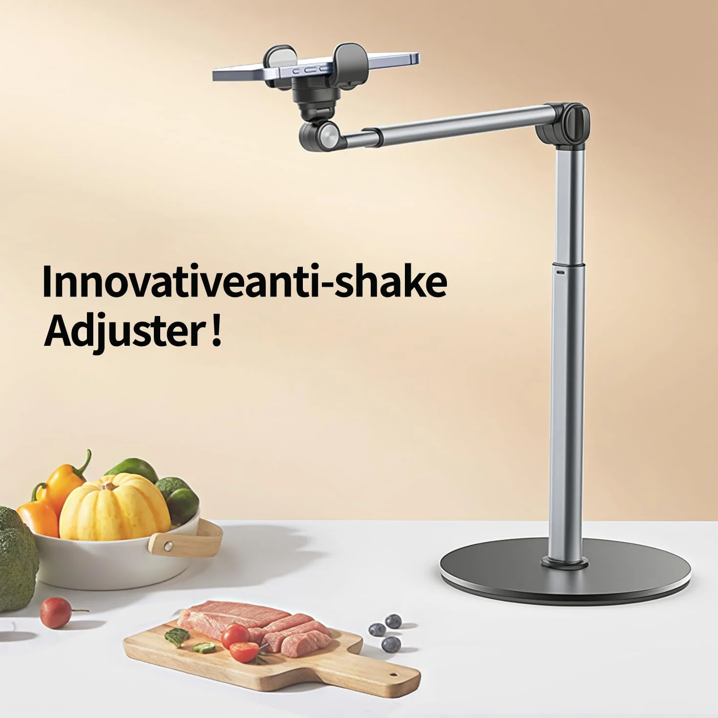 yAyusi Soporte Movil Grabar Video, Ajustable y Plegable Tripode Cenital para Movil Mesa, 30 CM de Largo, Adecuado para Transmisión en Vivo, Pintura y Grabación de Videos de Arte de Uñas (Acortar)