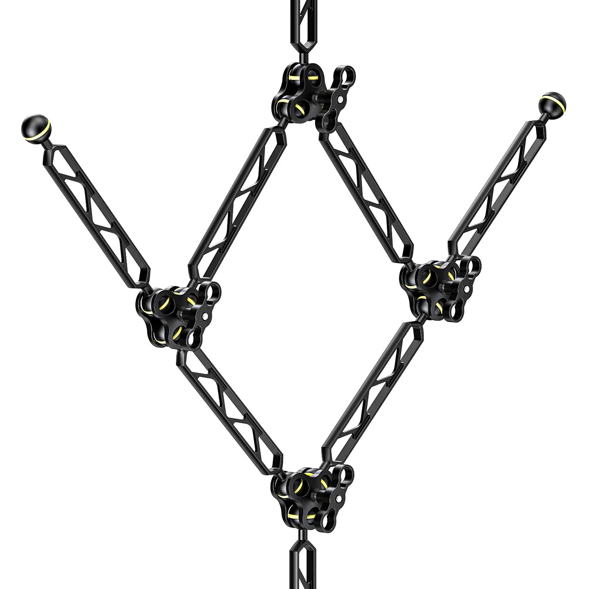 Sea frogs 2 brazos esféricos de aluminio de doble bola de con cabezas de 1 pulgada para conectar luces estroboscópicas o de vídeo a la carcasa subacuática de la cámara (2 brazos 8 pulgadas (20,32 cm))