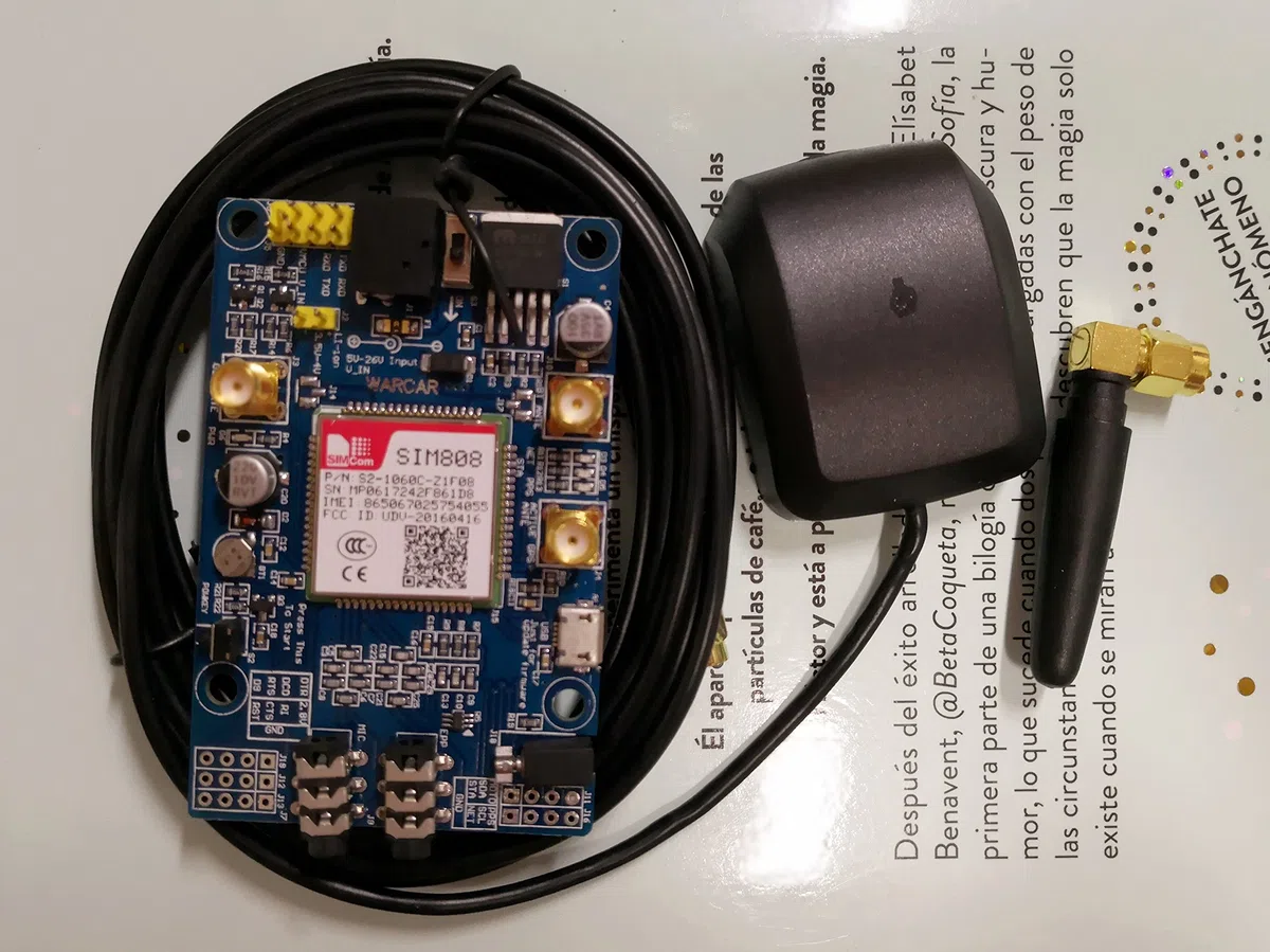 SIM808 Módulo gsm GPRS GPS Placa de Desarrollo IPX SMA con Antena GPS