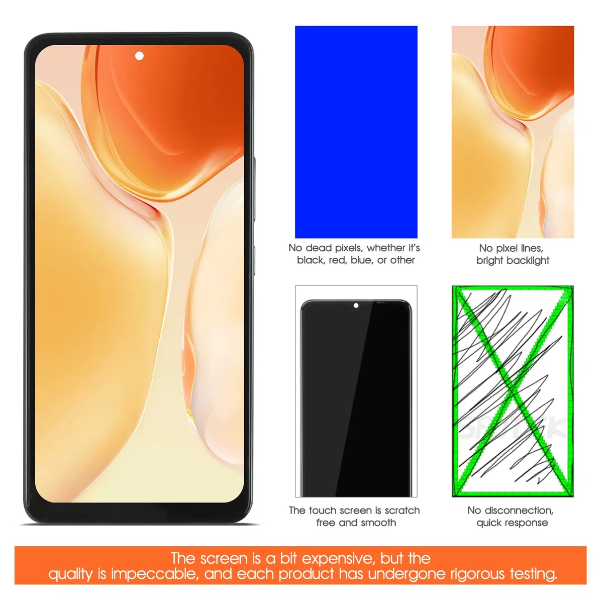 Pantalla LCD para Samsung A53 5G LCD Display para Galaxy A53 5G SM-A536B SM-A536U SM-A536E 6,5" Pantalla de repuesto Pantalla Táctil Asamblea con Reparación Kit (Negro con Marco, Incell)