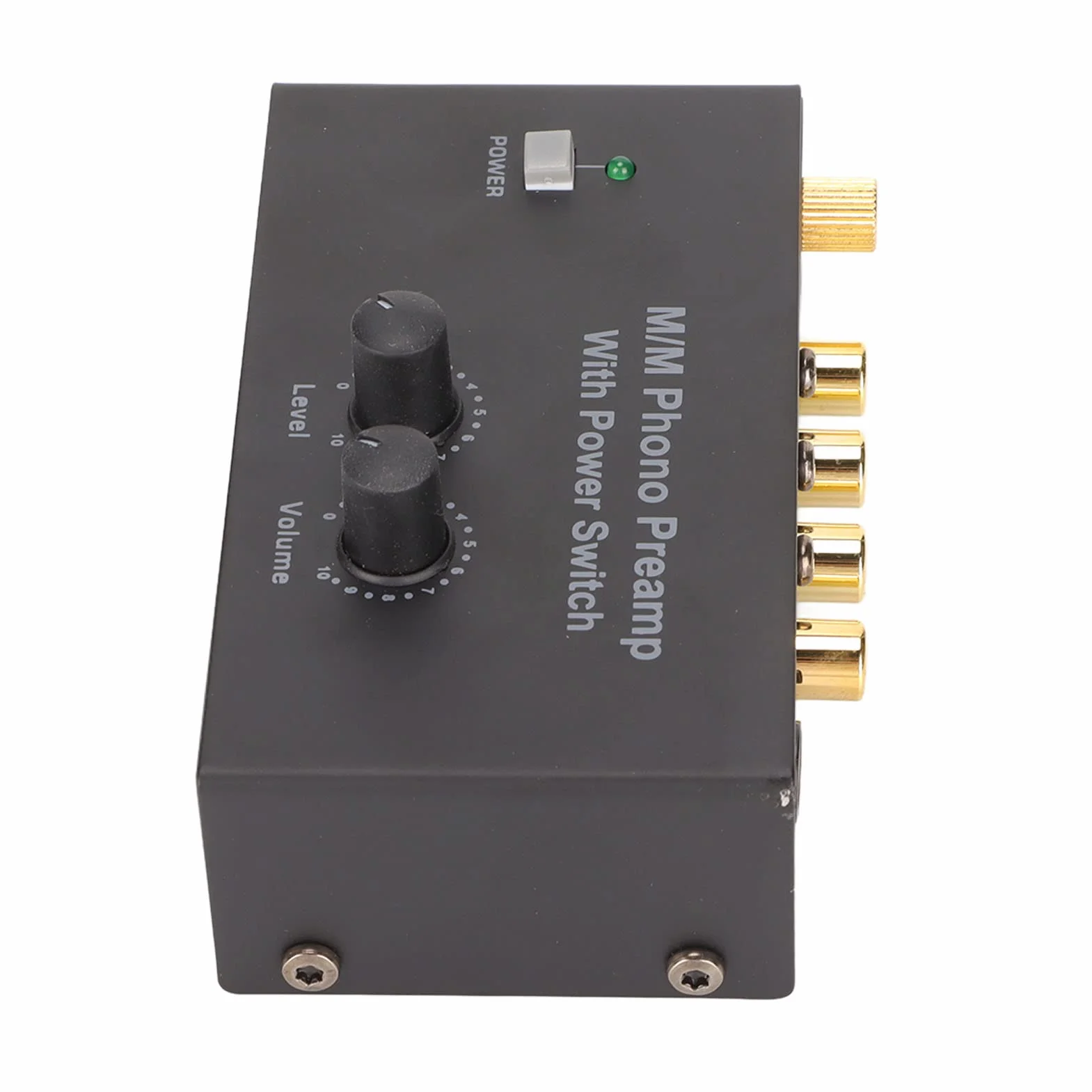 Preamplificador de Fono PP500P, Preamplificador de Tocadiscos de Operación de bajo Ruido Profesional, Adaptador CC de 12 V, Conecta Tocadiscos a Entrada, Amplifica Música