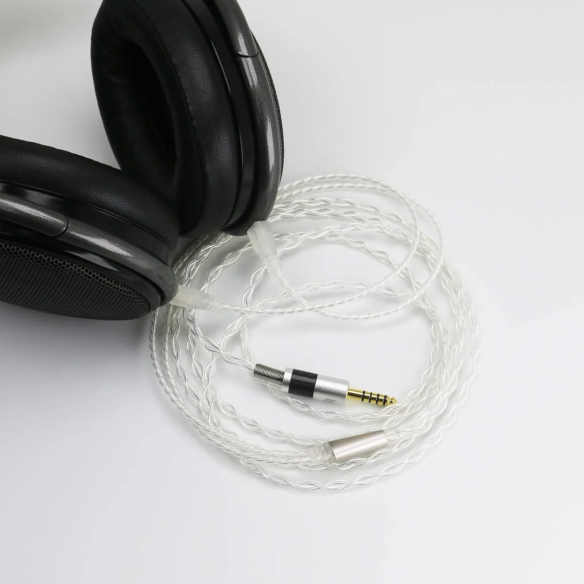 Cable de audio equilibrado de repuesto de 4,4 mm compatible con auriculares Sennheiser HD600 HD650 HD580 HD660S HD58X HD660S2 HD6XX 6N OCC, cobre chapado en plata