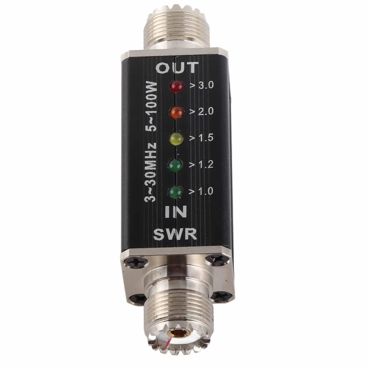 Medidor De Onda Estacionaria Portátil 10 A 50 W Con Indicador LED Mini Medidor SWR Para Antena De Radio Onda Corta