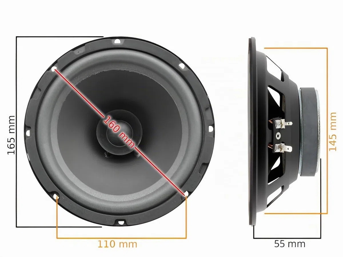 Sound-way Altavoces Autoradio 16,5 cm, 120 watt compatible con Fiat, Opel, Citroen Jumper, Peugeot Boxer, Renault Trafic