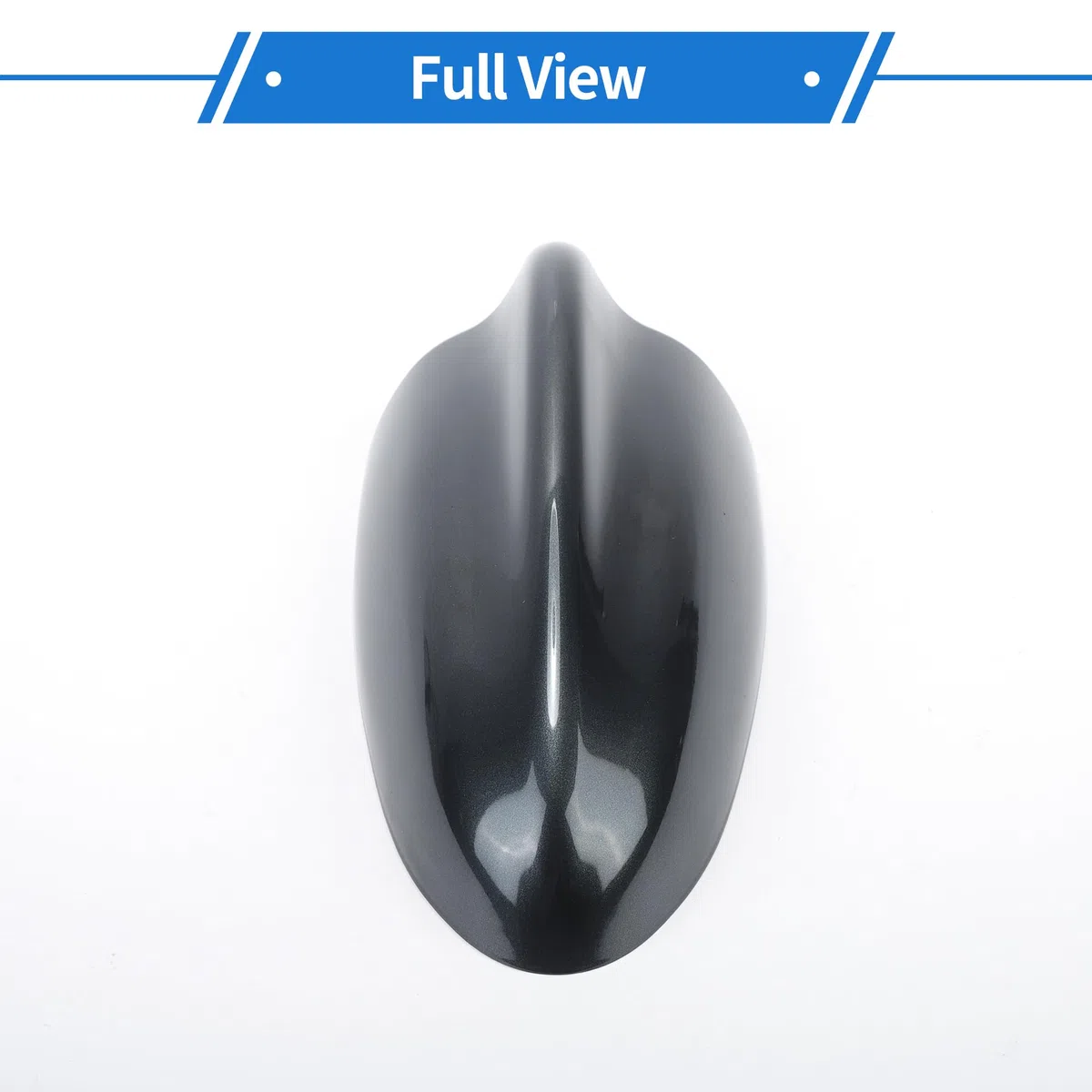 Cubierta de Antena de Aleta de Tiburón Antena de Techo de Señal Am/FM Universal para Coche SUV Camión Todoterreno Material ABS con Base Adhesiva Gris Oscuro
