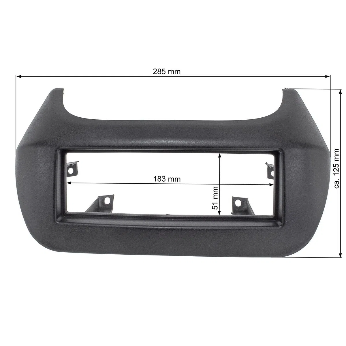 tomzz Audio 2408-002 Panel de Radio Compatible con Citroen Nemo Fiat Qubo Fiorino Peugeot Bipper Negro