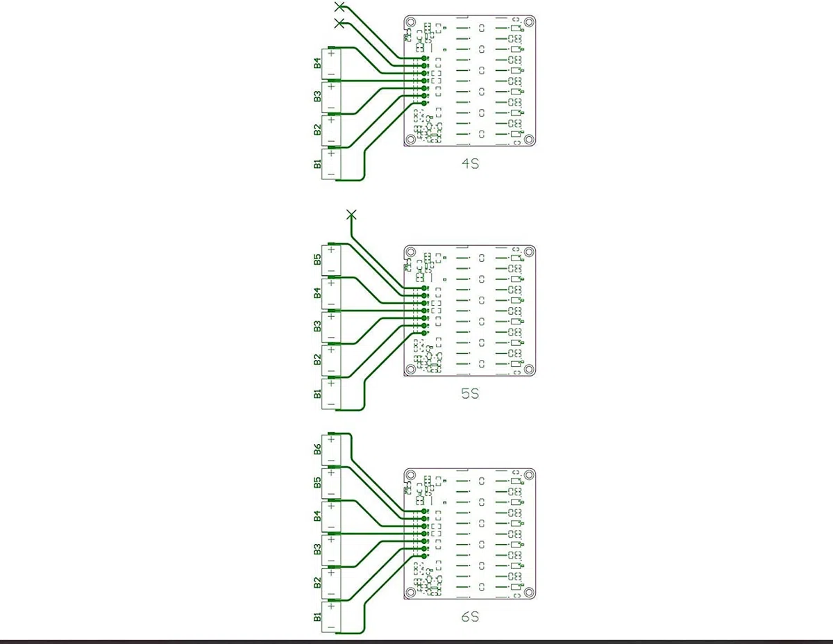 6S 5A Li-ion Lifepo4 LTO Litio Activo Ecualizador Equilibrador Condensador 4S 5S 6S
