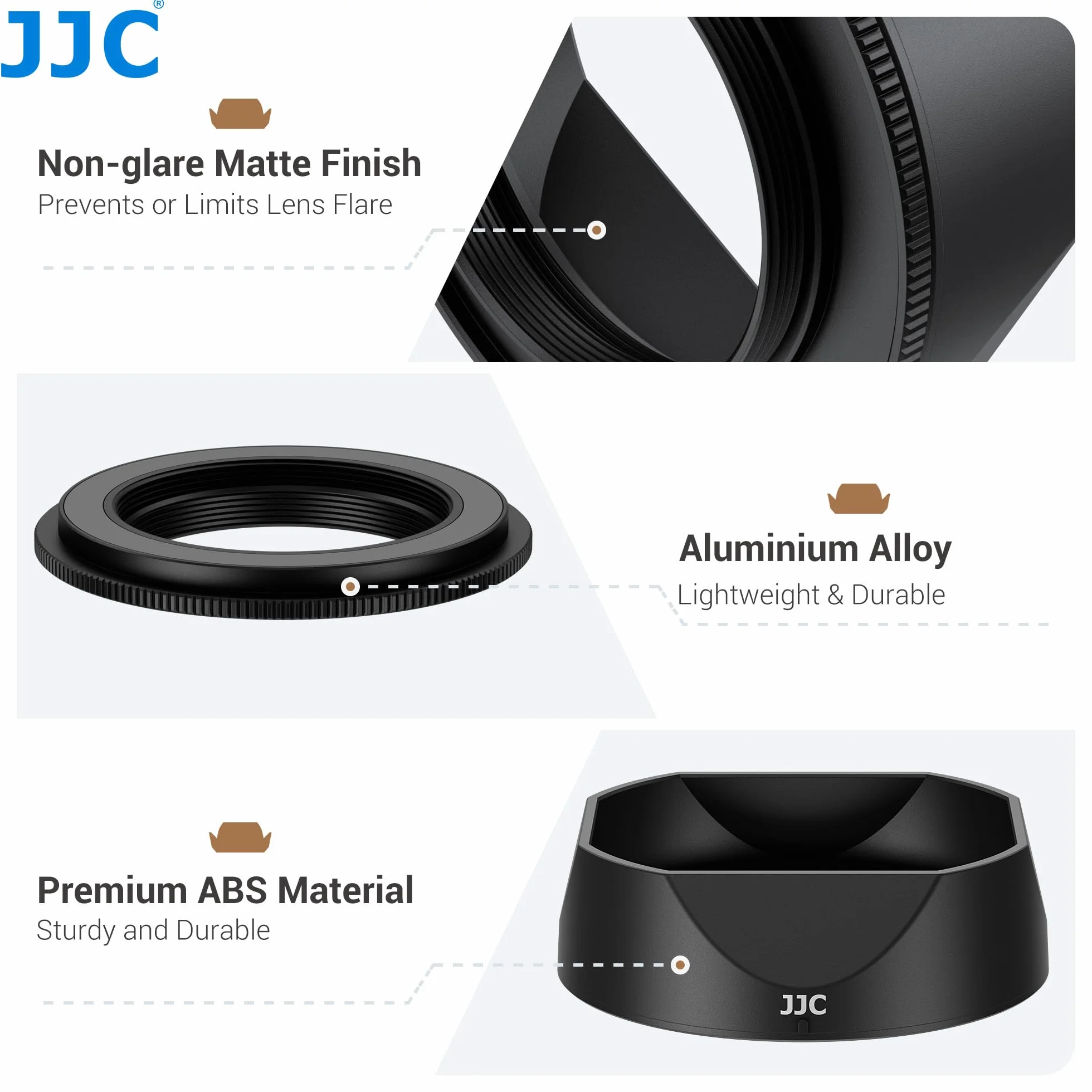 JJC Parasol para X-E5 con anillo adaptador magnético compatible con Fujifilm XF de 23 mm F2.8 R WR, XF 27 mm F2.8 R WR, XF27 mm F/2.8 lente, se adapta a filtro de 1.49 pulgadas y tapa de lente