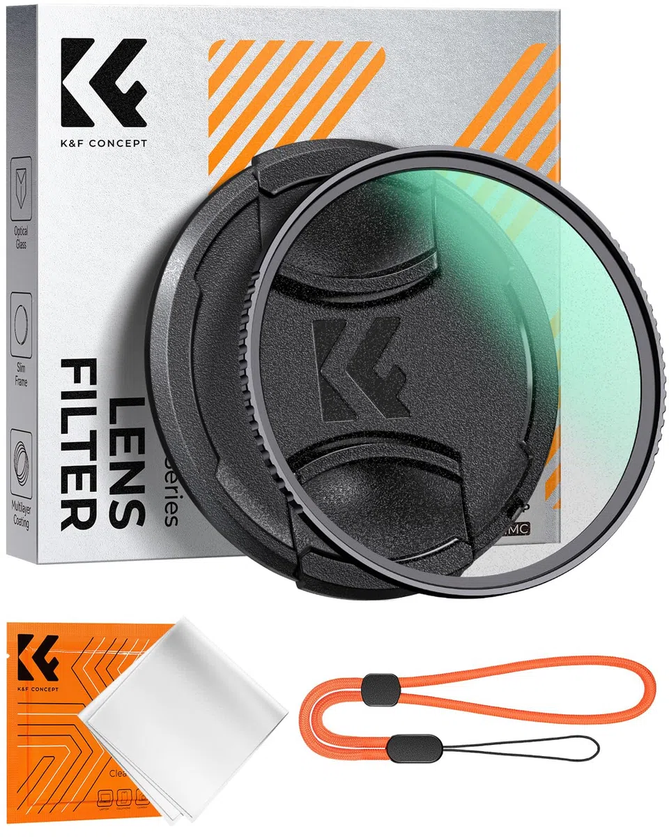 K&F CONCEPT Nano-Klear 46mm Filtro Black Diffusion 1/4 con Tapa, Filtro Black Mist Pro 1/4 Ultrafino Macro de Vidrio Óptico con Nano Revestimiento con 3Pcs Paño Limpieza Microfibra