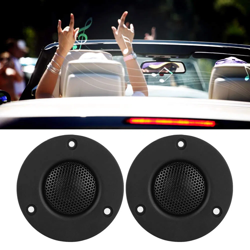 Keenso 2 Uds 25W B7 Altavoz de Tweeter de Cúpula Magnético con Película de Seda Pura de Sonido HD, Alta Sensibilidad para Disfrutar de la Música Maravillosa