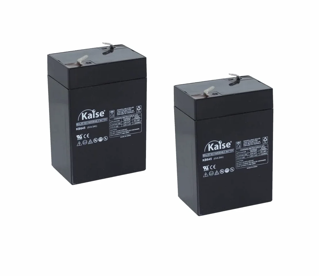 Kaise Batería de Plomo AGM VRLA 6V- 4,5Ah / Modelo KB645 F1 / 2 Unidades