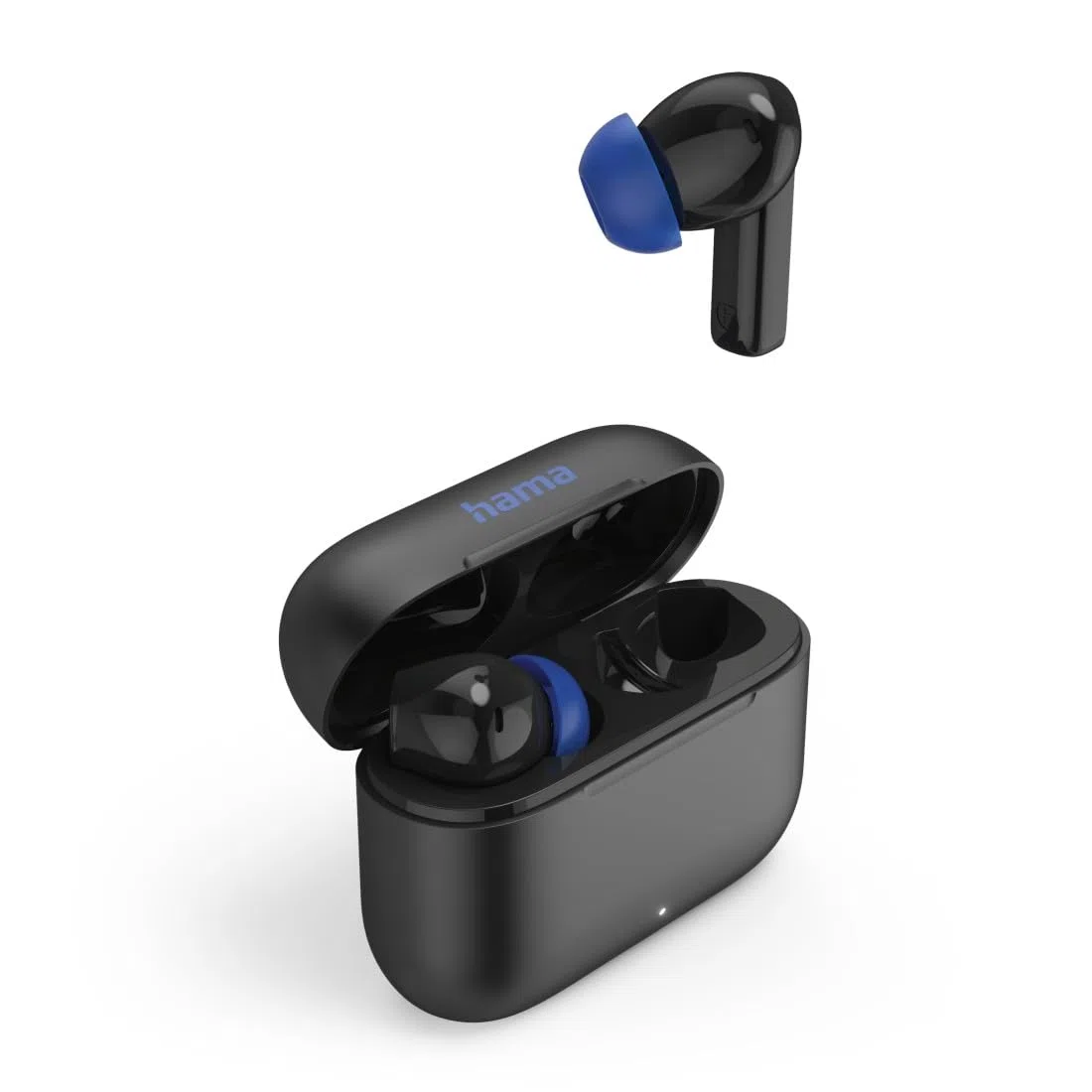 Hama | Auriculares inalámbricos Bluetooth (Auriculares con cancelación Activa de Ruido, hasta 5h sin ANC y 4H con AMC de música, Auriculares con micrófono, Cascos inalámbricos Carga rápida) Negro