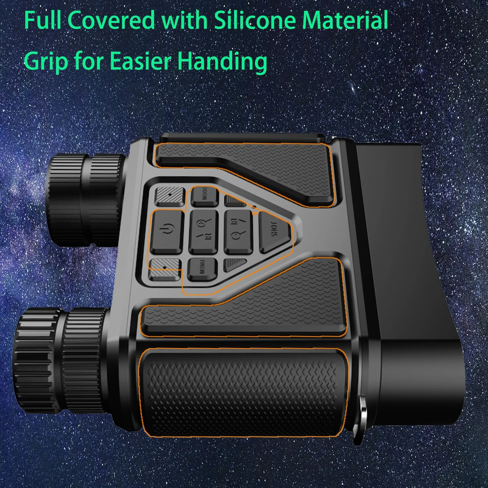 Binoculares Visión Nocturna, Prismáticos de Infrarrojos Digital Visor Nocturno Rango de 300m con LCD TFT de 3.0",Prismáticos Visión Nocturna 32GB para Observación y Grabación