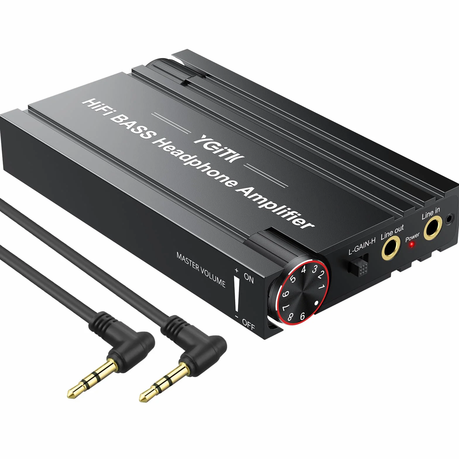 Amplificador de Auriculares Portátil, Hi-Fi 16-600Ω con Ganancia Ajustable, Bajo Mejorados, 1350 mAh Batería, Puerto Tipo-C, Cable de Audio 3.5 mm - MP3/Smartphone/Ordenador Portátil