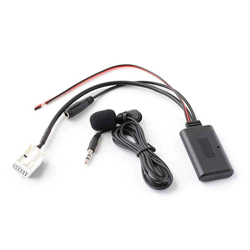Adaptador de audio auxiliar Bluetooth con micrófono para radio Peugeot RD4 para Peugeot 207 307 308 407 607 807 Citroen C2 C3 C4 C5 C6 C8