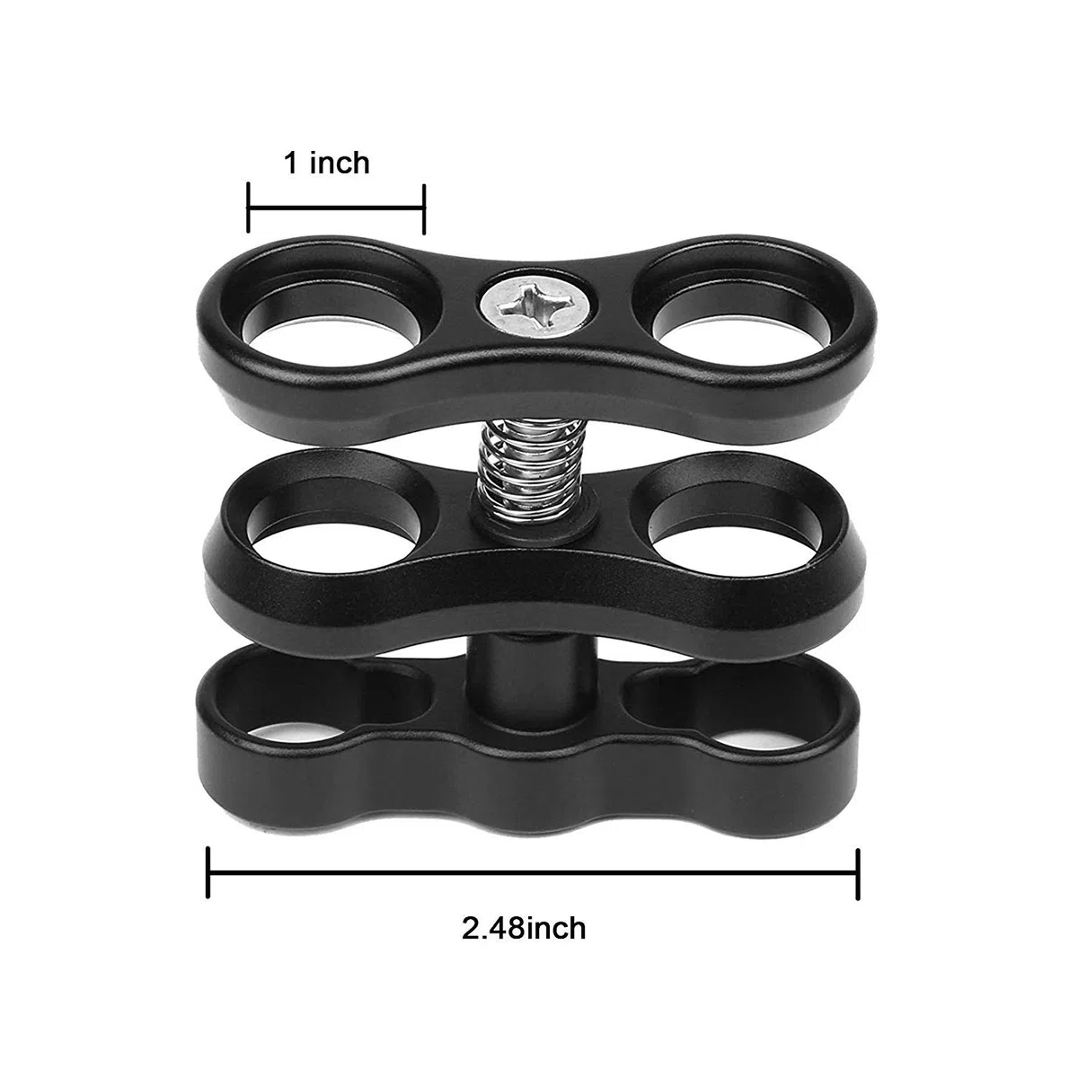 2 Soportes Aluminio 1 Pulgada para Soporte balón Buceo bajo el Agua Sistema Bandeja cámarae Buceo fotografí