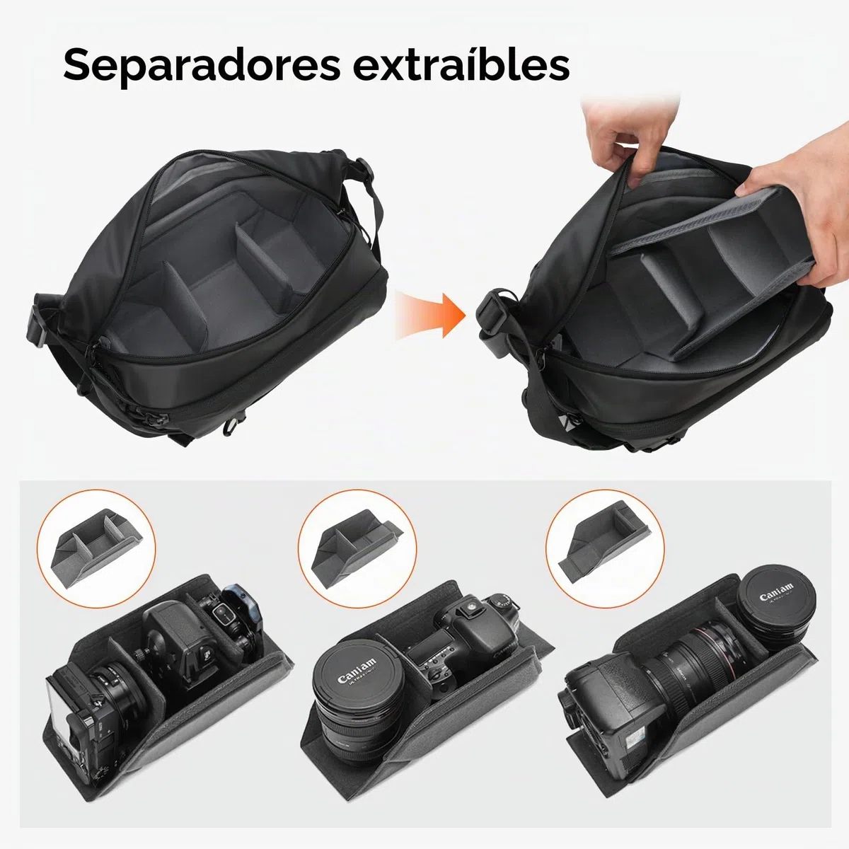 TARION Bolsa de Mensajero para cámara réflex Digital, pequeña Bolsa de Hombro para cámara réflex Digital, Bolsa de Mensajero, Bolsa Cruzada para cámaras réflex y compactas para fotografía de Calle