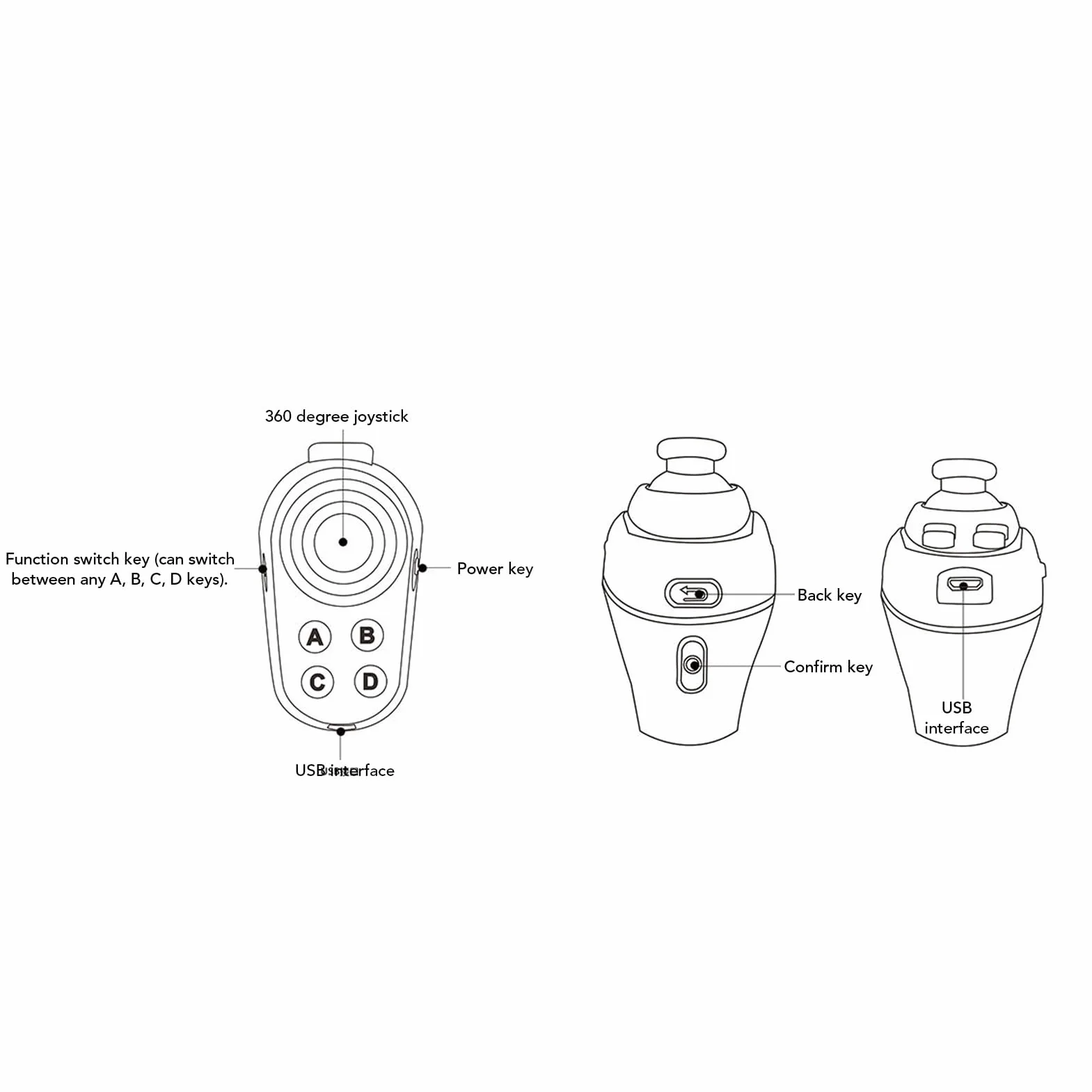 VBESTLIFE Bluetooth VR Remote Controller, Mini VR Remote Controler Bluetooth Gamepad Timer Joystick, para Gafas de Realidad Virtual, Teléfonos Móviles, Tabletas