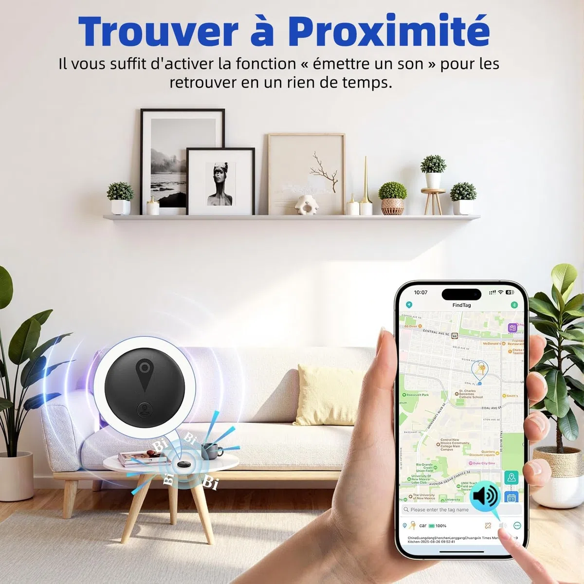 GPS Coche localizador (Compatible con Android e iOS) Localizador GPS para Coche Rastreador 2026 Magnético Rastreador GPS Sin Suscripción Seguimiento en Tiempo Real para vehículo,Mascotas