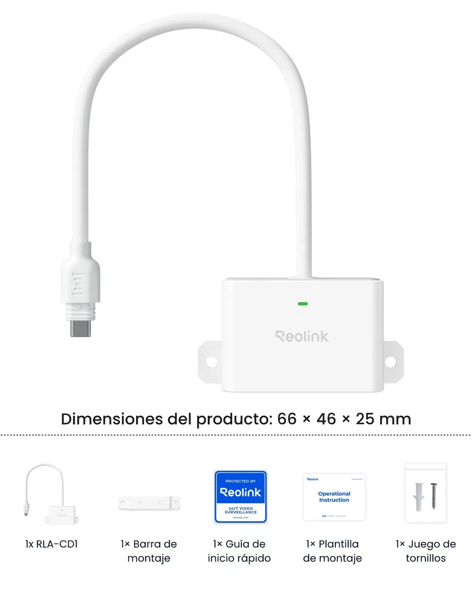 Reolink RLA-CD1 – Doble Base de expansión Dual Solar/con batería | Compatible con cámaras de batería Reolink | Adaptador de Corriente Exterior