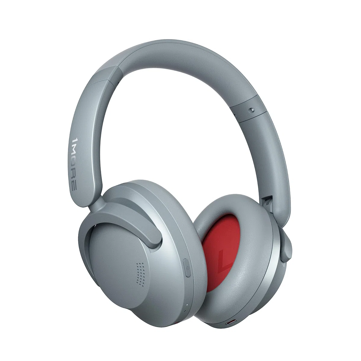 1MORE SonoFlow Auriculares Inalámbricos con Cancelación Activa de Ruido, 70H Cascos Inalámbricos Bluetooth, Auriculares Supraaurales con LDAC y 12 Modos EQ, Modos Varios, Cómodos y Plegables (Plata)