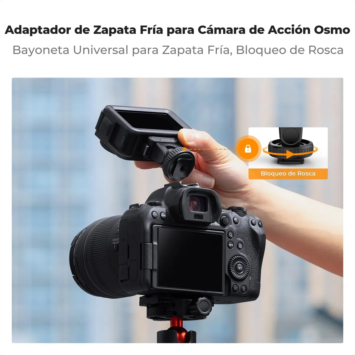 K&F Concept Soporte Adaptador Magnético con Zapata Fría para dji Osmo 360, Action 5 Pro, Adaptador Soporte de Expansión con Zapata Fría, Rosca 1/4" Compatible con dji Osmo 360, Action 5 Pro/4/3