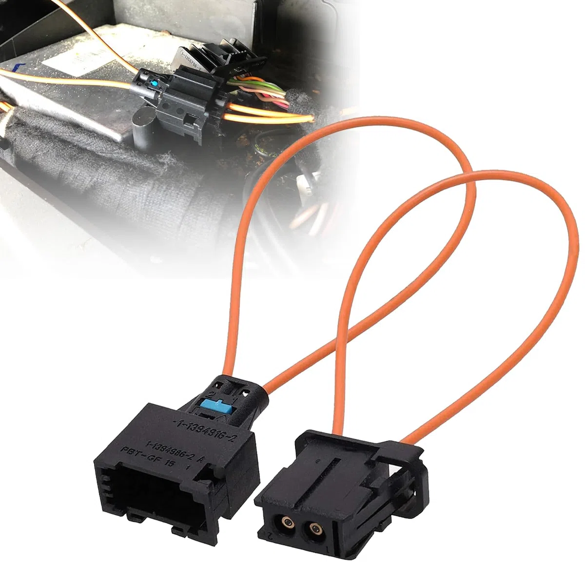 SecosAutoparts Un par de adaptadores de bucle de fibra óptica para Audi BMW
