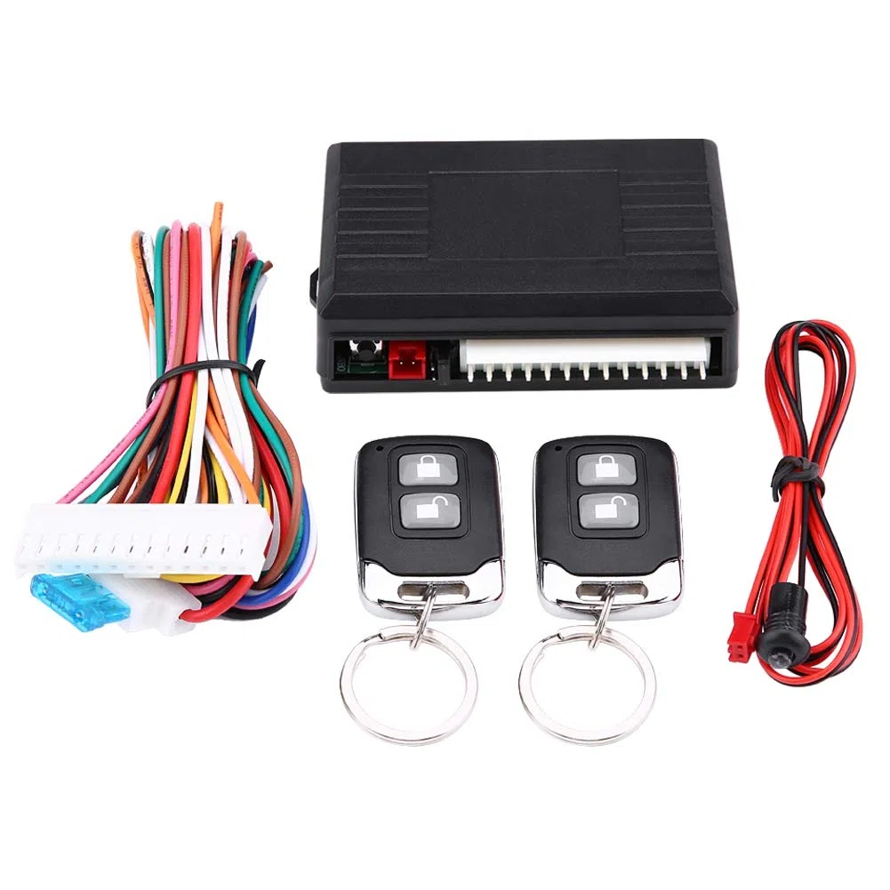 KIMISS Sistema de entrada sin llave con cerradura de puerta de coche universal, sistema de entrada sin llave de coche con liberación de maletero Kit de control remoto con cierre centralizado