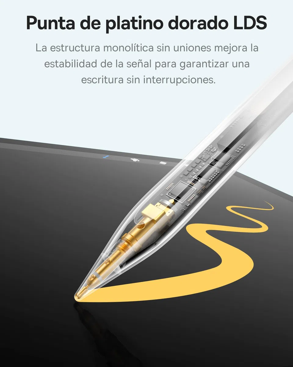 【1:1 Original】 Baseus Lápiz Compatible con iPad 2018-2025, Enlace sin Cables, 32 Funciones, 17H de Batería, Pencil para iPad 6/7/8/9/10, Pro 11“/12.9“/13'', Air 3/4/5/6, Mini 5/6