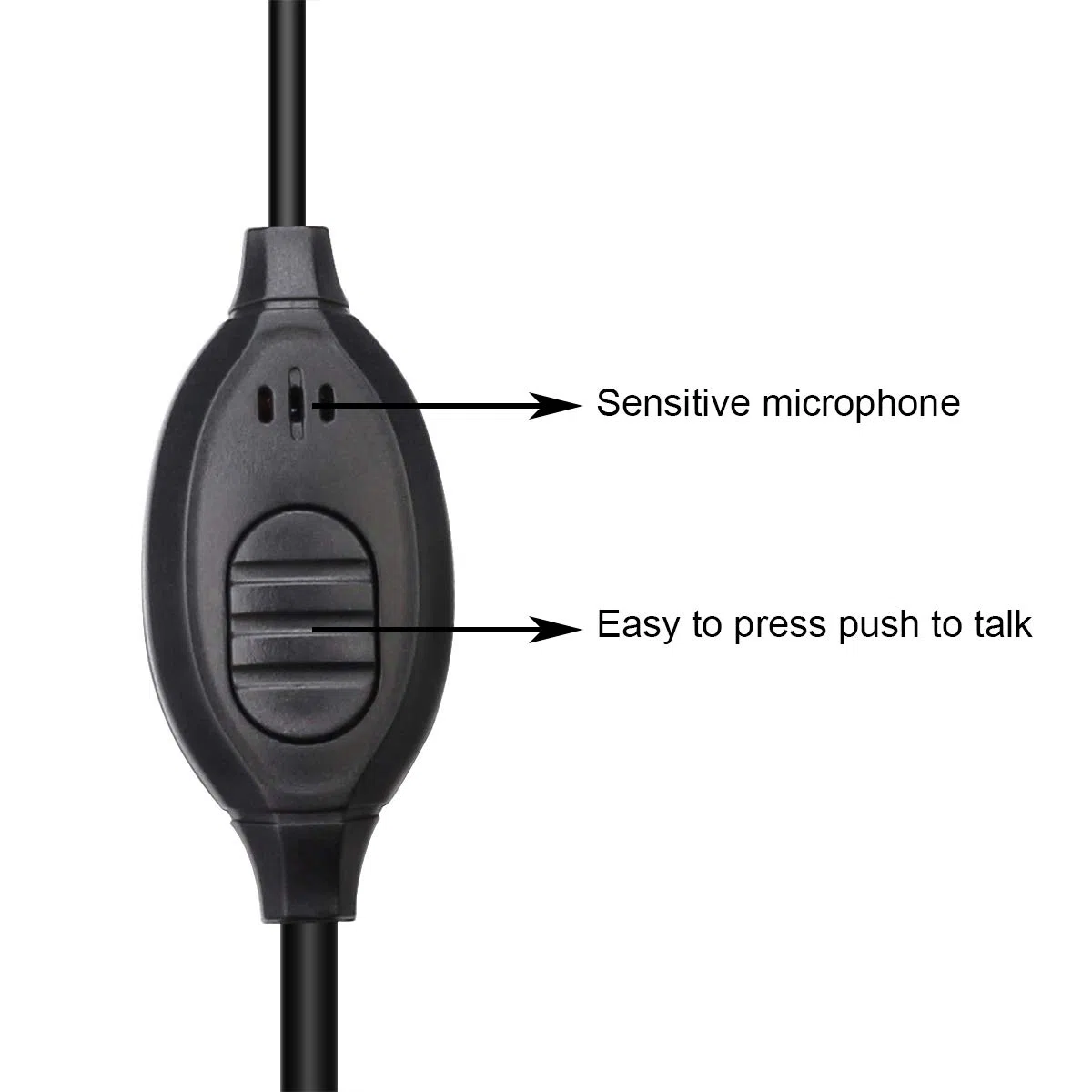 Retevis RT622 Walkie Talkie Pinganillo, Compatible RT24 RT668 RT622 Proster BF-888S UV-5R BF-88E Radio Bidireccional, 2 Pines Anticaída Auricular con un Cable Auricular(10 Piezas)