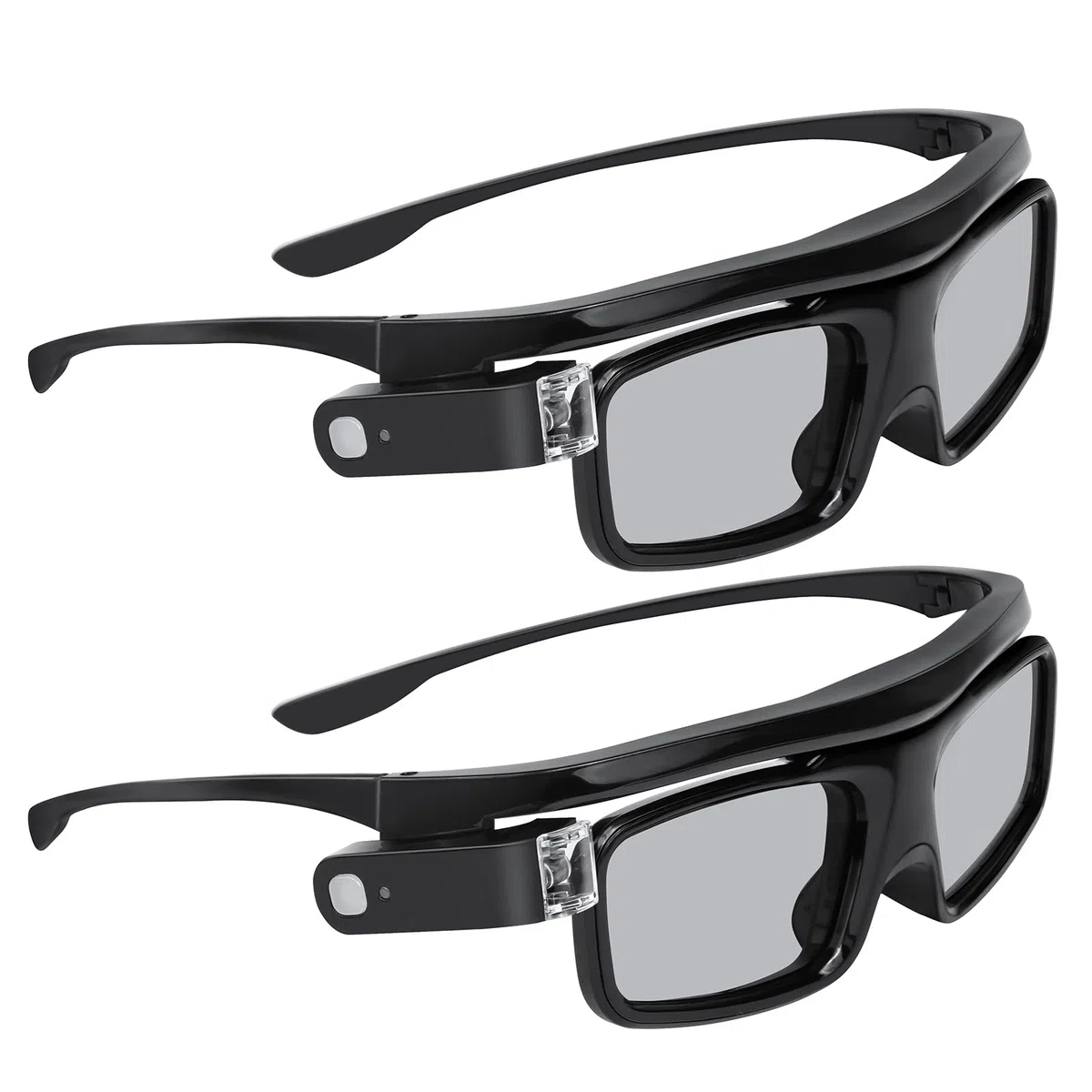 NexiGo Gafas 3D de Enlace DLP, Recargables, Activas con Obturador 3D, Compatible con Aurora, Aurora Pro (Negro - Paquete de 2)