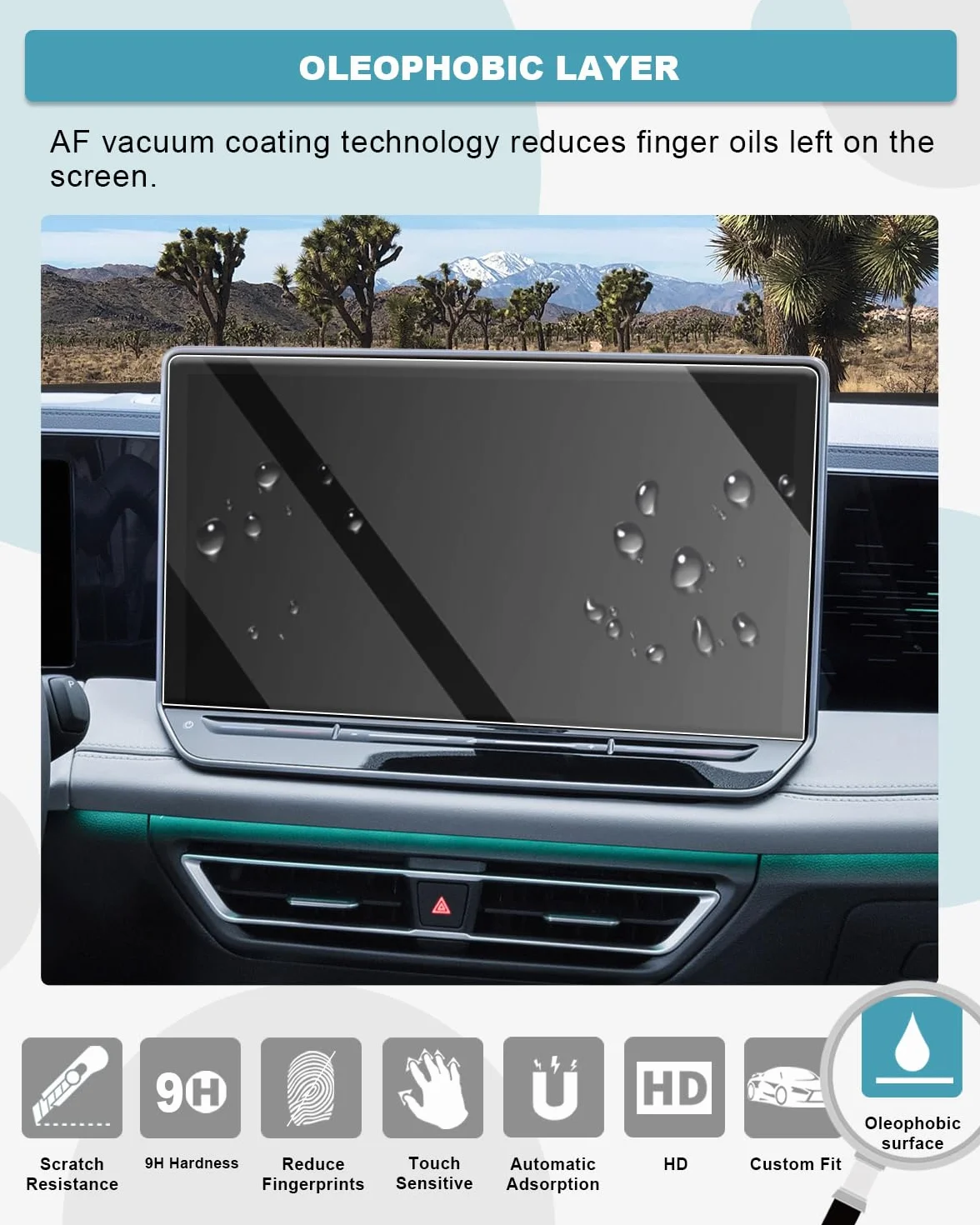 CDEFG Compatible con Cupra Formentor/Leon MK4/Cupra Terramar 2025 2024 Facelift Navigation Protector de Pantalla de Cristal Templado Resistente a los arañazos 12,9 pulgadas GPS Protector de Pantalla